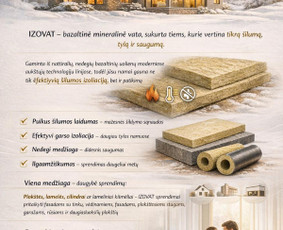 Statybos darbai - Bazalto mineralinė vata Izovat fasadams, stogams - 1