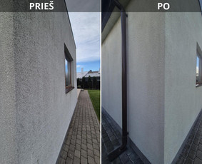 Stogų ir lietvamzdžių valymas - Auk&scaron;to slėgio plovimo paslaugos. - 1