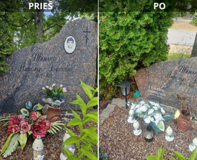 Raidžių kalimas ant paminklų, visi kiti kapaviečių darbai. / Paminklita, Aivaras / Darbų pavyzdys ID 4320455