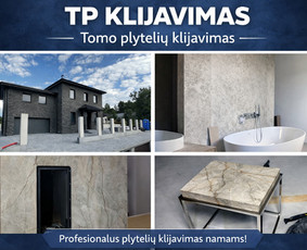 Vidaus apdailos darbai - Visu dydžiu plytelių klijavimas - 1