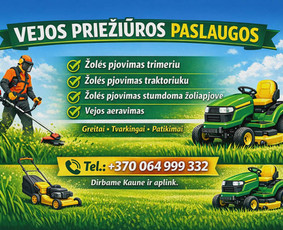 Vejos priežiūra, įrengimas - Žolės pjovimas - 1