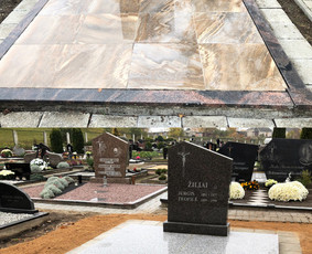 Granito plok&scaron;tės kapams, dengimas - Kapaviečių įrengimas ir restauravimas - paminklai, plok&scaron;tės - 4