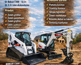 Statybos darbai - Bobcat mini krautuvo Mini Ekskavatoriaus paslagos - 1