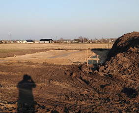 Pamatų liejimas, įrengimas - Pamatų įrengimas, indždinerinių tinklų montavimas, drono fot - 1