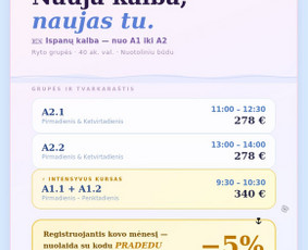 Ispanų kalbos kursai, pamokos - @Ispanugyvai. Ispanų kalba su Živile - 1