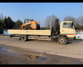 Statybinės technikos nuoma - Krovinių vežimas sunkvežimiu su manipuliatoriumi - 1