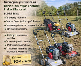 Įvairios technikos nuoma - Aeratorių ir skarifikatorių nuoma Kretingoje - 1