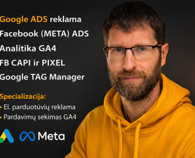 Reklama, dizainas, spauda - Ne reklama. Pardavimų sistema (Google + Meta + Konversijos) - 2