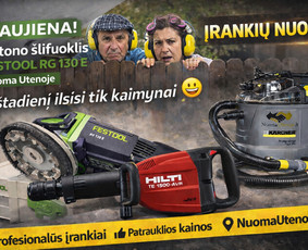 Įvairios technikos nuoma - Valymo ir priežiūros įrangos nuoma Utenoje - 1