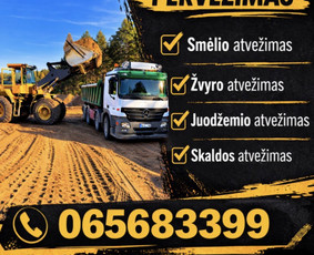 Žemės kasimas, lyginimas - Juodžemis, smėlis, skalda, žvyras, atvežame - 1