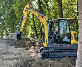 Ekskavatoriaus nuoma - Ekskavatoriaus darbai Alytus Kasimas Polių gręžimas - 1
