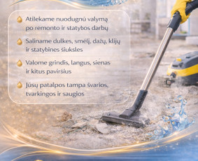 Valymas po statybos, remonto darbų - Profesionalios valymo paslaugos vilniuje - 1