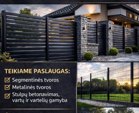 Statybos darbai - Tvorų, vartų gamyba montavimas - 2