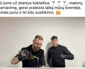 Valandinės barmeno paslaugos - Amber Shake - Mobilus baras Jūsų &scaron;ventei - 1