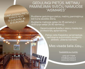 Maitinimas, maistas &scaron;ventėms - Gedulingi pietūs Klaipėdoje - 1