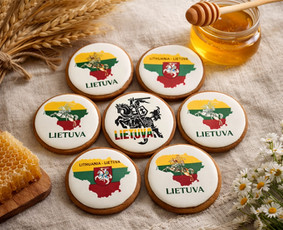 Tortai, desertai - Meduoliniai sausainiai su spauda - 2