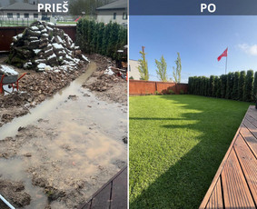 &Scaron;laitų tvirtinimas ir apželdinimas - Sklypo apželdinimas, sodinimas, laistymo sistemos - 1