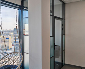 Stiklo konstrukcijos, montavimas - Aliuminio&ndash;stiklo pertvara - 3