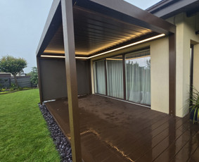 Roletai, žaliuzės, romanetės - Pergolės. Visų rū&scaron;ių fasado žaliuzės. Medinės žaliuzės - 4