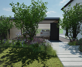 Aplinka, sodas - Privačių kiemų projektavimas, apželdinimo planai ir 3D - 4