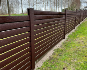 Skardinės/segmentinės tvoros. Stulpų/bortelių montavimas. / Lukas / Darbų pavyzdys ID 4332685