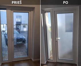 Plėvelių klijavimas ant langų, durų ir kitų paviršių / ProFill lanų plėvelės / Darbų pavyzdys ID 4333649