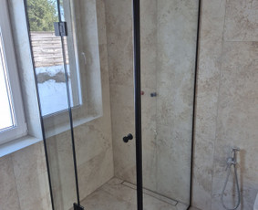 Stiklo gaminiai pagal individualius užsakymus - Esteti&scaron;kos stiklo pertvaros, du&scaron;o kabinos ir veidrodžiai - 2