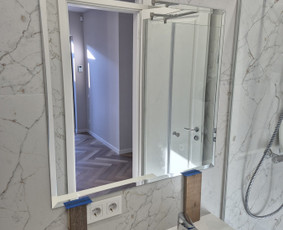 Statybos, apdaila - Esteti&scaron;kos stiklo pertvaros, du&scaron;o kabinos ir veidrodžiai - 2