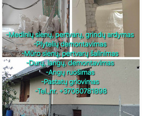 Vidaus apdailos darbai - Visa statyba/griovimas/demontavimas/vidaus apdaila 060781898 - 2
