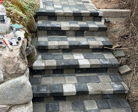 Laiptai i&scaron; trinkelių - Pagrindų paruo&scaron;imas, trinkelių klojimas, pamatai, stogai - 3