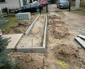 Vejos bortelių įrengimas - Pagrindų paruo&scaron;imas, trinkelių klojimas, pamatai, stogai - 3