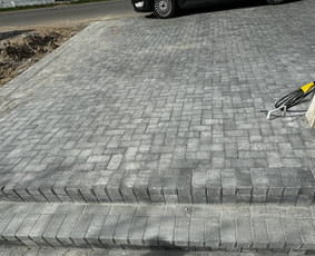 Laiptai i&scaron; trinkelių - Pagrindų paruo&scaron;imas, trinkelių klojimas, pamatai, stogai - 2