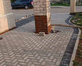 Vejos bortelių įrengimas - Trinkeliu klojimas,borteliai,drenazas,lietaus sistema,nuoma - 1