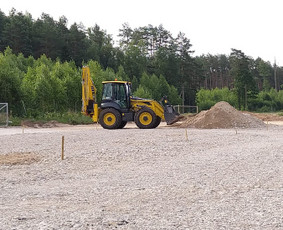 Nuomos paslaugos - Žemes, tvenkinių, kasimo lyginimo darbai.komatsu Pc210lc 16m - 1