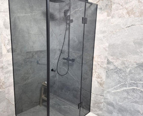 Baldų gamyba - Du&scaron;o kabinų gamyba ir montavimas Stiklo pertvaro - 3