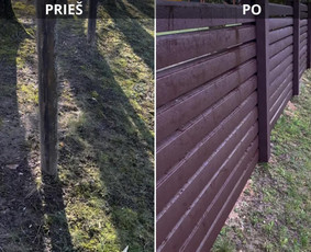 Tvoros pamatai, betonavimas - Skardinės/segmentinės tvoros. Stulpų/bortelių montavimas. - 1