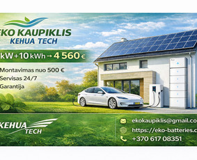 Statybos, apdaila - &bdquo;buItiniai elektros kaupikliai namams su saulės panelėmis&ldquo; - 1