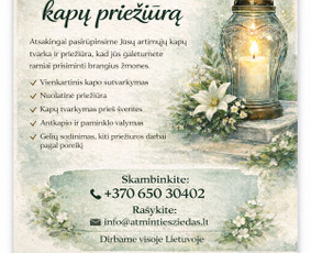 Aplinkos tvarkymas, apželdinimas - Kapų priežiūros paslaugos - 1