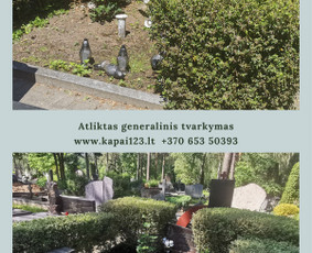 Kapų tvarkymas - Raidžių kalimas ant paminklo kapinėse - 1