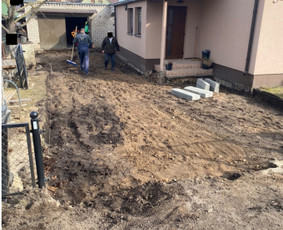 Trinkelių klojimas - Trinkeliu klojimas, bortu dėjimas, laiptu formavimas - 2