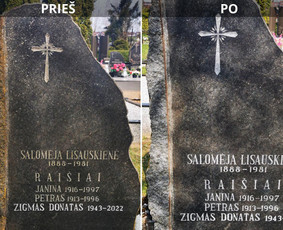 Atliktas paminklo valymas