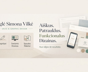 Vartotojų sąsajos (UI) dizainas - Nuo idėjos iki pilno vizualinio identiteto sprendimai. - 2