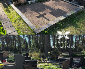 Kapo uždengimas akmens gaminiais - Kapų įrengimas, tvarkymas, paminklai, plok&scaron;tės, akmenukų - 1