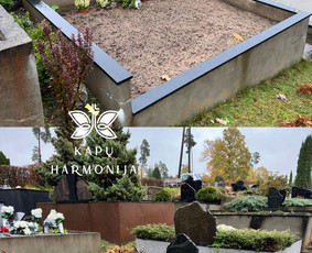 Kapavietės užpylimas skaldele - Kapų įrengimas, tvarkymas, paminklai, plok&scaron;tės, akmenukų - 1