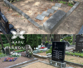Kapavietės renovacija, restauravimas - Kapų įrengimas, tvarkymas, paminklai, plok&scaron;tės, akmenukų - 1