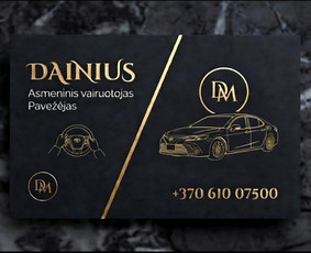 Asmeniniai vairuotojai - Asmeninis vairuotojas/keleivių pervežimas/retro auto nuoma - 1