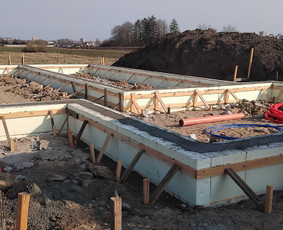 Pamatų liejimas, įrengimas - Pamatų įrengimas, indždinerinių tinklų montavimas, drono fot - 1