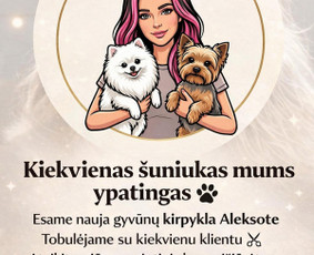 Paslaugos augintiniams - &Scaron;unų kirpykla. - 2