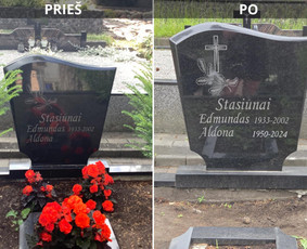 Tradiciniai amatai - Raidžių kalimas ant paminklo kapinėse - 3