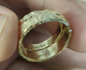 Graviravimas ant juvelyrinių dirbinių - Netradiciniai vestuviniai žiedai - 1